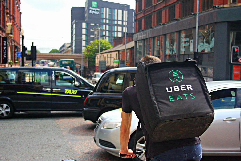 Uber Eats bicyclist